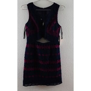 Gianni Bini GB Social Geometric Lace Cut Out Dress Size S